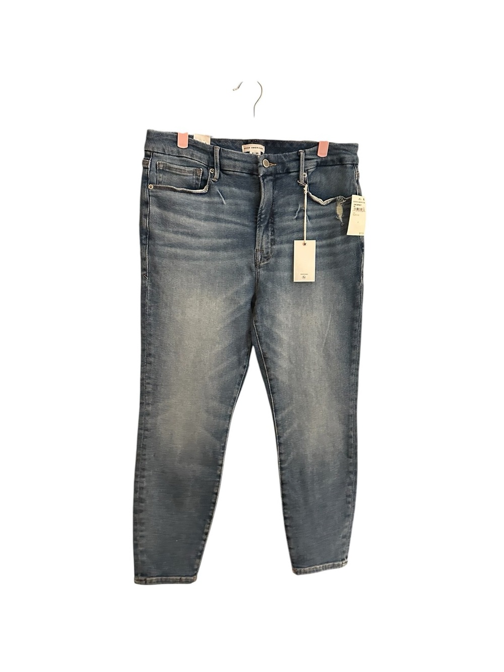 Good American High Waisted Crop Jeans Indigo NWT 26 PLUS